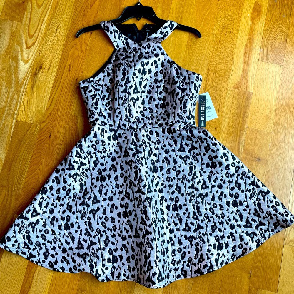 Fun black silver halter dress